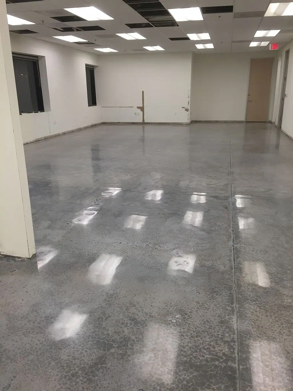 Polished concrete office floor in Woodland Hills